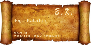 Bogi Katalin névjegykártya